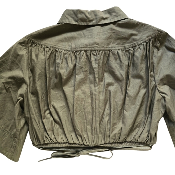 Significant Other Australia Addison Tie Crop Top in Cotton-poplin US 8/AU 12 - Picture 7 of 9